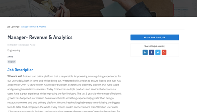 Get Career Website or page